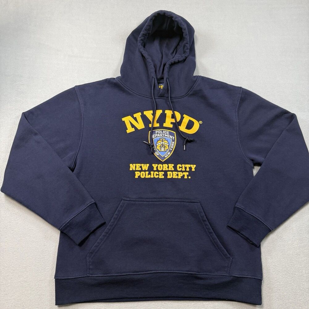 NYPD Officially Licensed Hoodie Sz M Navy New York City Police Dept Sweatshirt